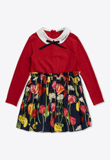 Dolce 
Gabbana Kids Girls Tulip Print Dress Multicolor L5JD8X G7NMJ-S9000