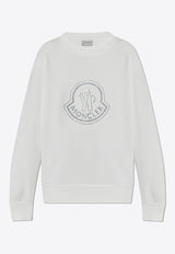 Moncler Crystal Logo Crewneck Sweatshirt White J20938G00040 899TR-033