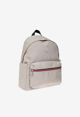 Moncler New Pierrick Logo Patch Backpack Gray J209A5A00009 M4162-265