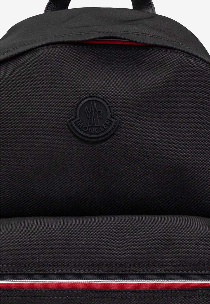 Moncler New Pierrick Logo Patch Backpack Black J209A5A00009 M4162-999