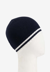 Dolce 
Gabbana Kids Boys Logo Embroidered Wool Beanie Blue LBKHA7 JCVW0-B6712