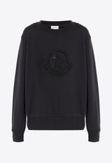 Moncler Crystal Logo Crewneck Sweatshirt Black J20938G00040 899TR-999