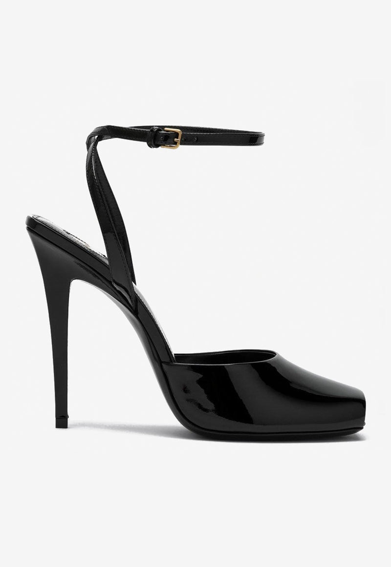 Saint Laurent La Scandale 110 Patent Leather Pumps Black 8060481TV00/P_YSL-1000