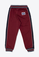 Dolce 
Gabbana Kids Boys Logo Tag Track Pants Bordeaux L4JPJB G7NMZ-S9000