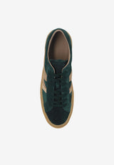 Moncler Monaco Suede Low-Top Sneakers Green J209A4M00060 M4499-872