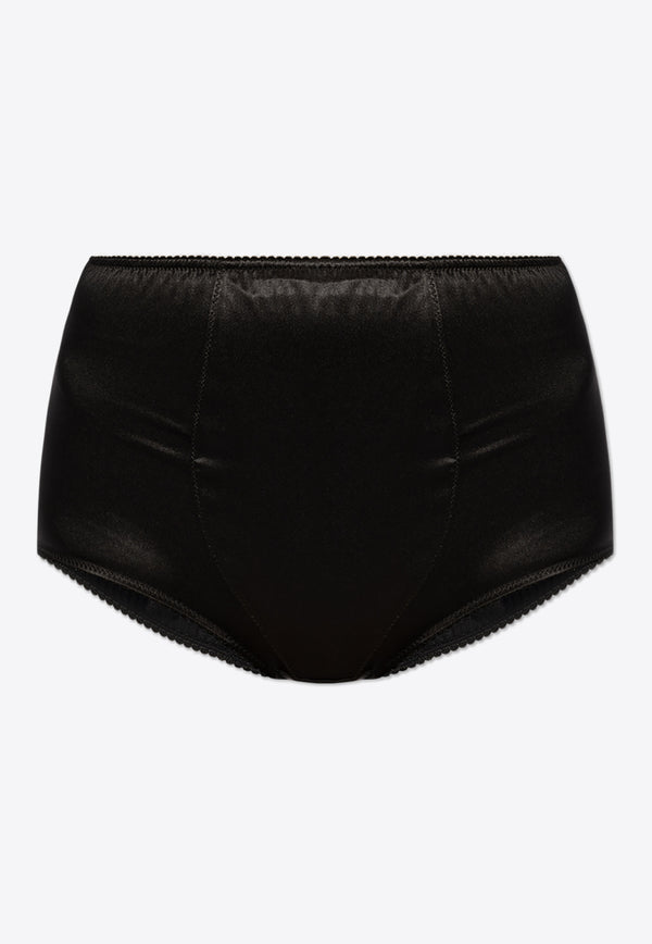 Dolce 
Gabbana Satin High-Waist Panties Black O2A18T ONO13-N0000