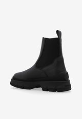 Moncler Hevea Leather Chelsea Boots Black J209A4F00090 M4646-999