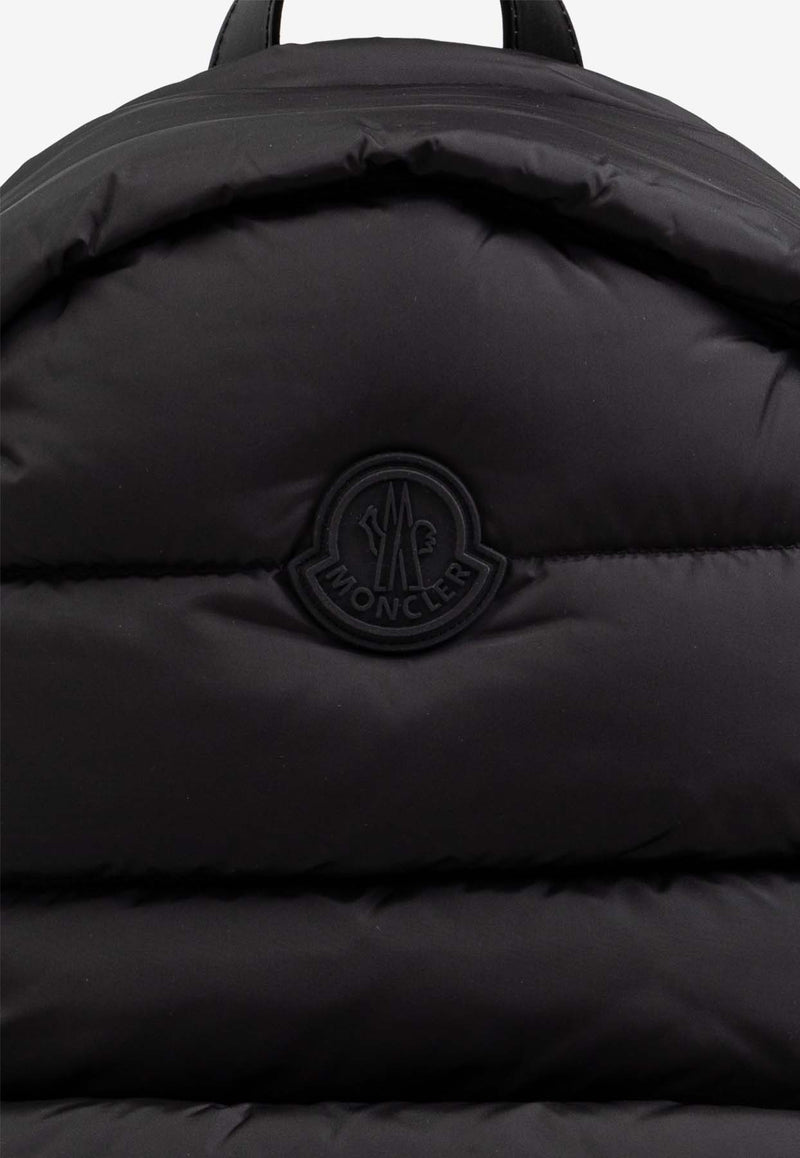 Moncler Pierrick Logo Patch Padded Backpack Black J209A5A00002 M4915-999