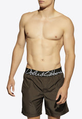 Dolce 
Gabbana Branded Swim Shorts Gray KĄPIELOWE M4F28T FUSFW-M3927