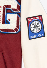 Dolce 
Gabbana Kids Boys DG Logo Patch Bomber Jacket Bordeaux L42B54 G7NOP-S9000