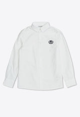 Dolce 
Gabbana Kids Boys DG Logo Button-Up Shirt White L43S23 G7NMM-W0800