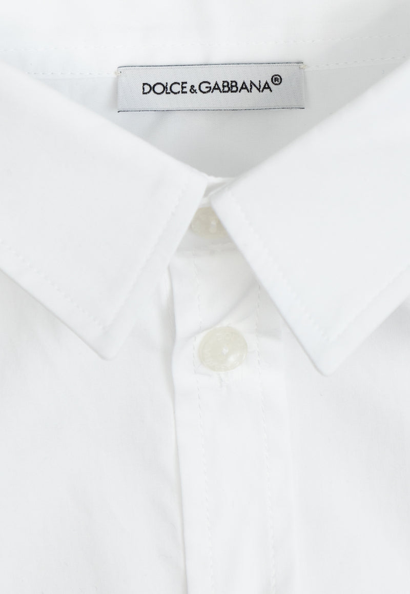 Dolce 
Gabbana Kids Boys DG Logo Button-Up Shirt White L43S23 G7NMM-W0800