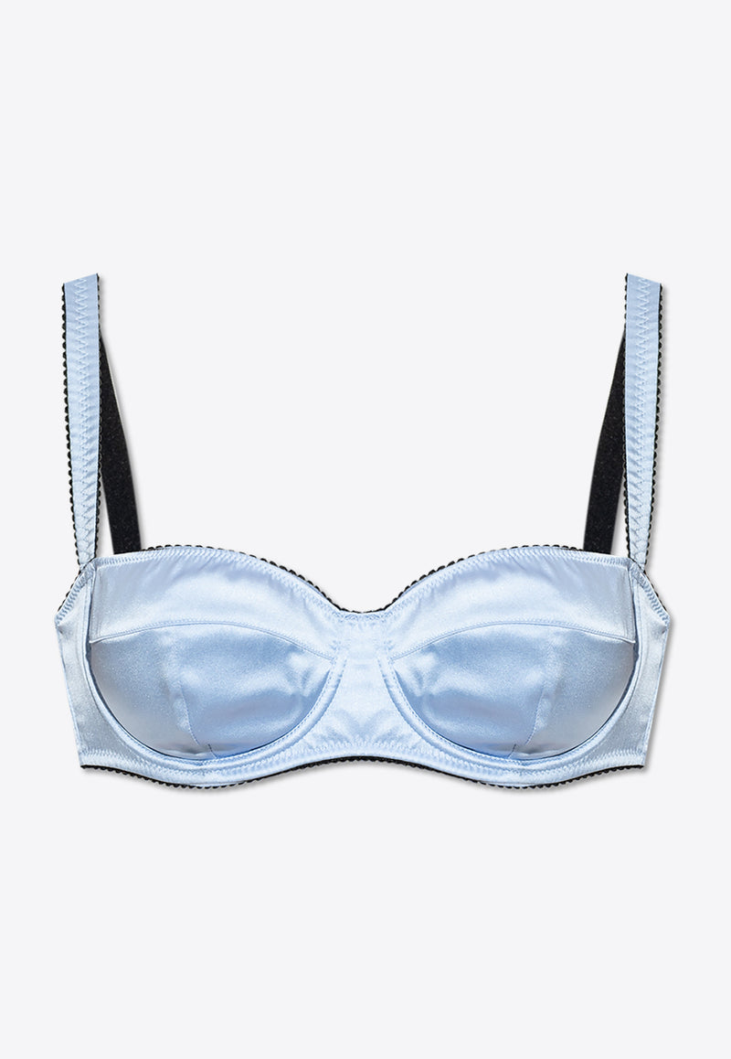 Dolce 
Gabbana Satin Balconette Bra Light Blue O1A12T ONO13-F3981