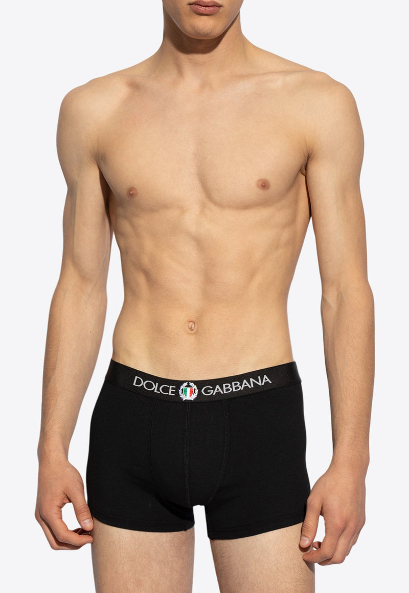 Dolce 
Gabbana Logo Band Jersey Boxers Black M4C03J ONN94-N0000