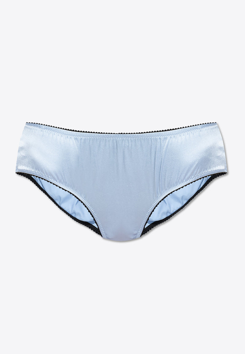 Dolce 
Gabbana Scalloped-Edge Satin Panties Light Blue O2B23T ONO13-F3981