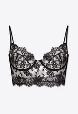 Dolce 
Gabbana Floral Lace Lingerie Top Black O7C24T ONL17-N0000