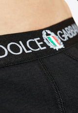 Dolce 
Gabbana Tri-Color Emblem Stretch Briefs Black M3C03J ONN94-N0000