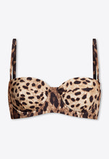 Dolce 
Gabbana Leopard Print Balconette Bikini Top Beige O1A16J ONO11-HY13M