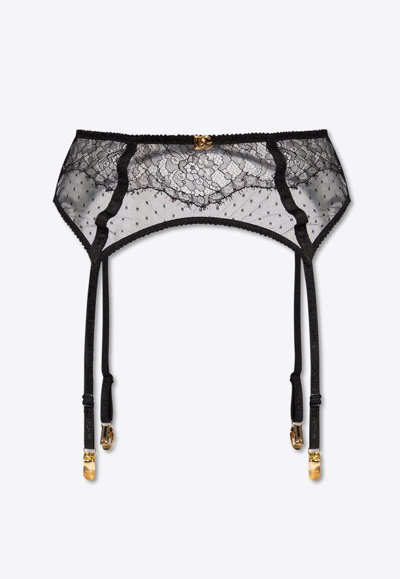 Dolce 
Gabbana DG Logo Lace Suspender Belt Black O4A50T ONO25-N0000