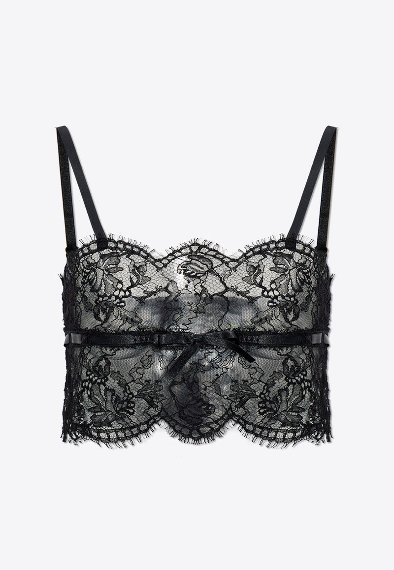 Dolce 
Gabbana Floral Lace Lingerie Top Black O7D98T ONO88-N0000