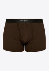 Dolce 
Gabbana Logo Signature Stretch Boxers Brown M4F39J ONR21-M3927