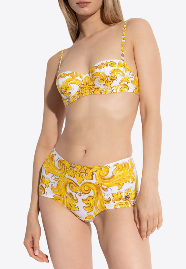 Dolce 
Gabbana Majolica Print Bikini Yellow O8A27J ONR14-H45DQ