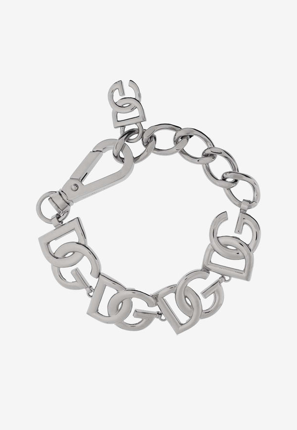 Dolce 
Gabbana DG Logo Chain Bracelet Silver WBP2L2 W1111-87655