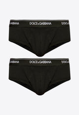 Dolce 
Gabbana Logo Waistband Briefs - Set of 2 Black M9C05J ONN95-N0000