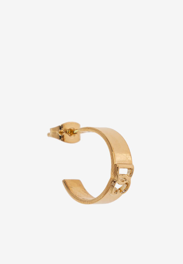 Dolce 
Gabbana DG Logo Cut-Out Single Hoop Earring Gold WEQ5P1 W1111-ZOO00