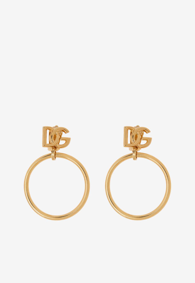 Dolce 
Gabbana DG Logo Hoop Earrings Gold WEQ6M3 W1111-ZOO00