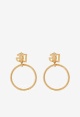 Dolce 
Gabbana DG Logo Hoop Earrings Gold WEQ6M3 W1111-ZOO00