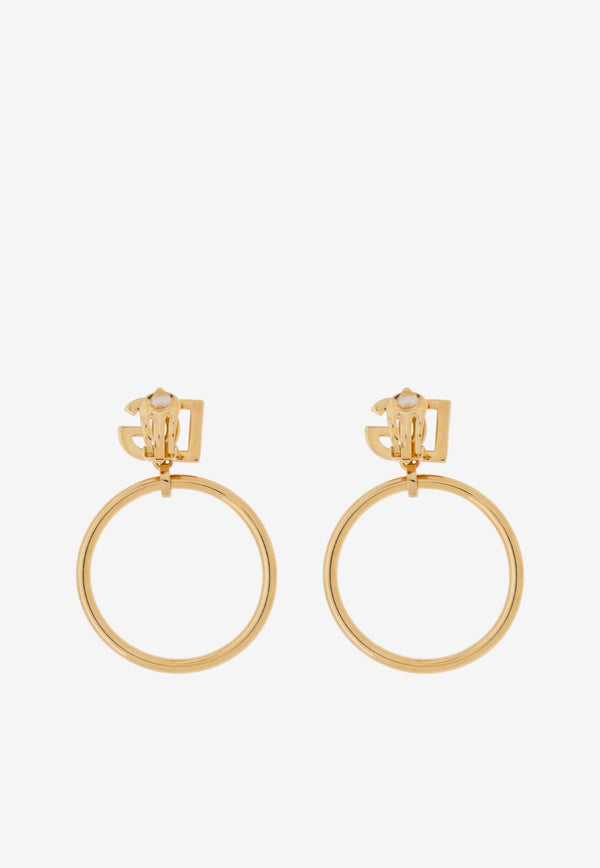 Dolce 
Gabbana DG Logo Hoop Earrings Gold WEQ6M3 W1111-ZOO00