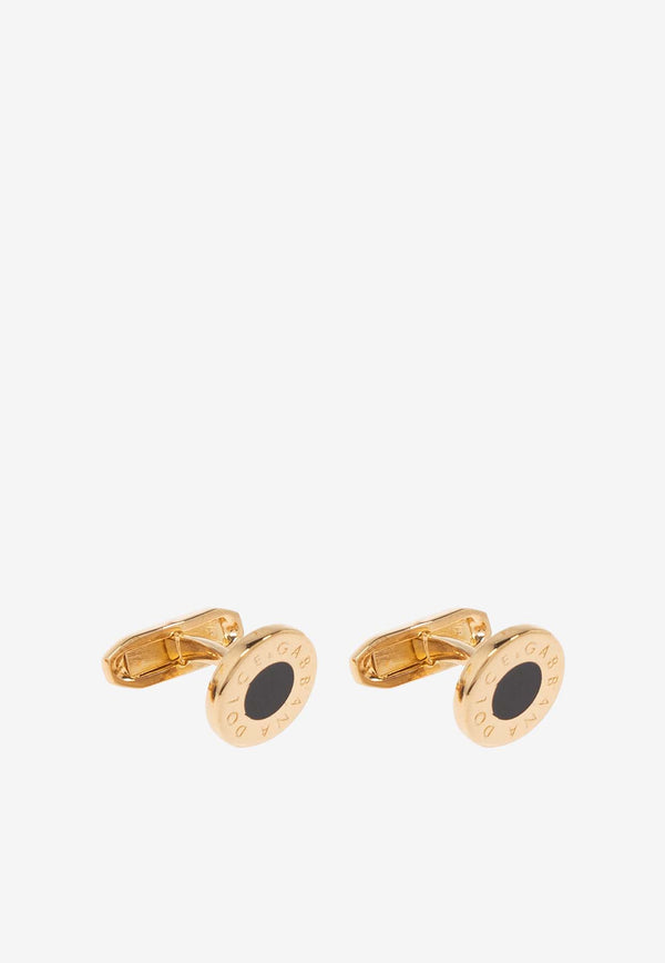 Dolce 
Gabbana Logo Engraved Cufflinks Gold WFQ5L2 W1111-ZOO00