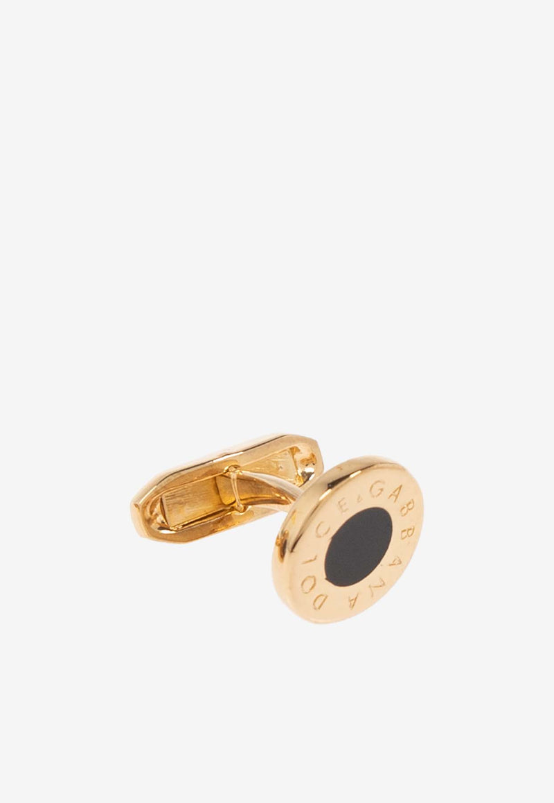 Dolce 
Gabbana Logo Engraved Cufflinks Gold WFQ5L2 W1111-ZOO00