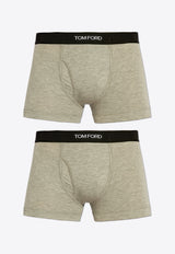 Tom Ford Logo Jacquard Boxer Briefs - Set of 2 Gray T4XC31410 0-020