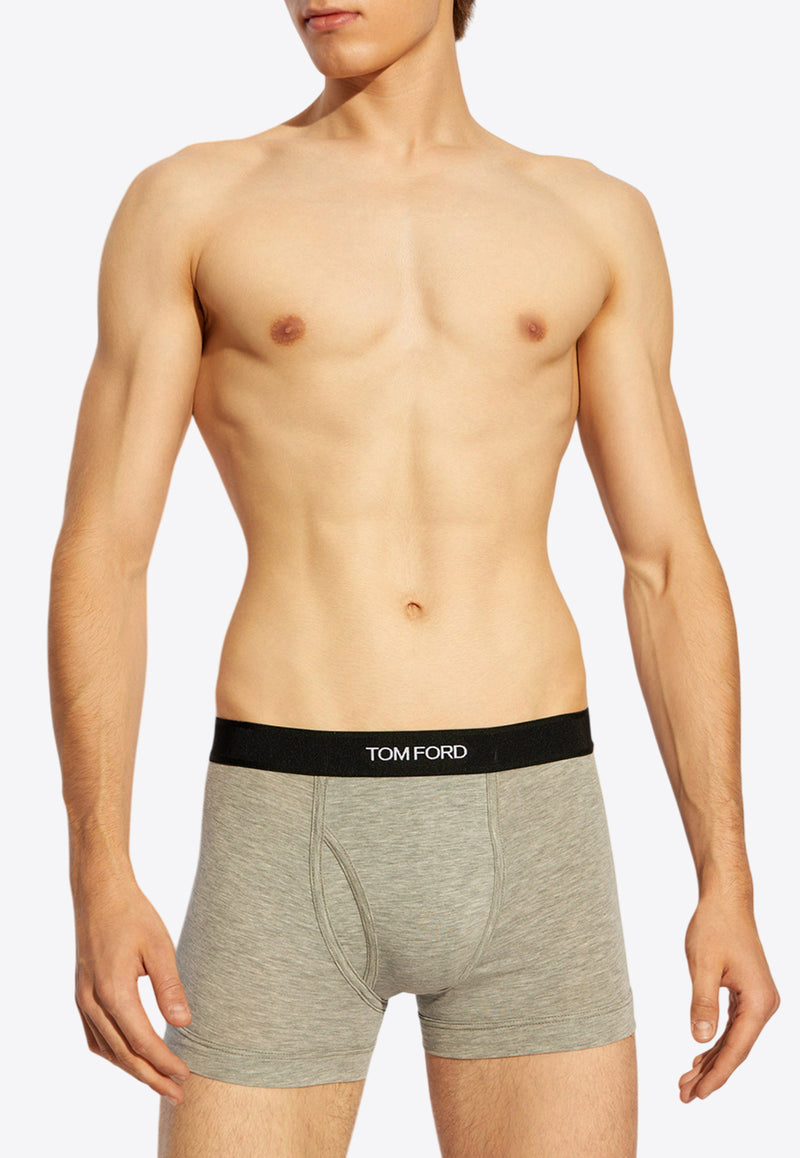 Tom Ford Logo Jacquard Boxer Briefs - Set of 2 Gray T4XC31410 0-020