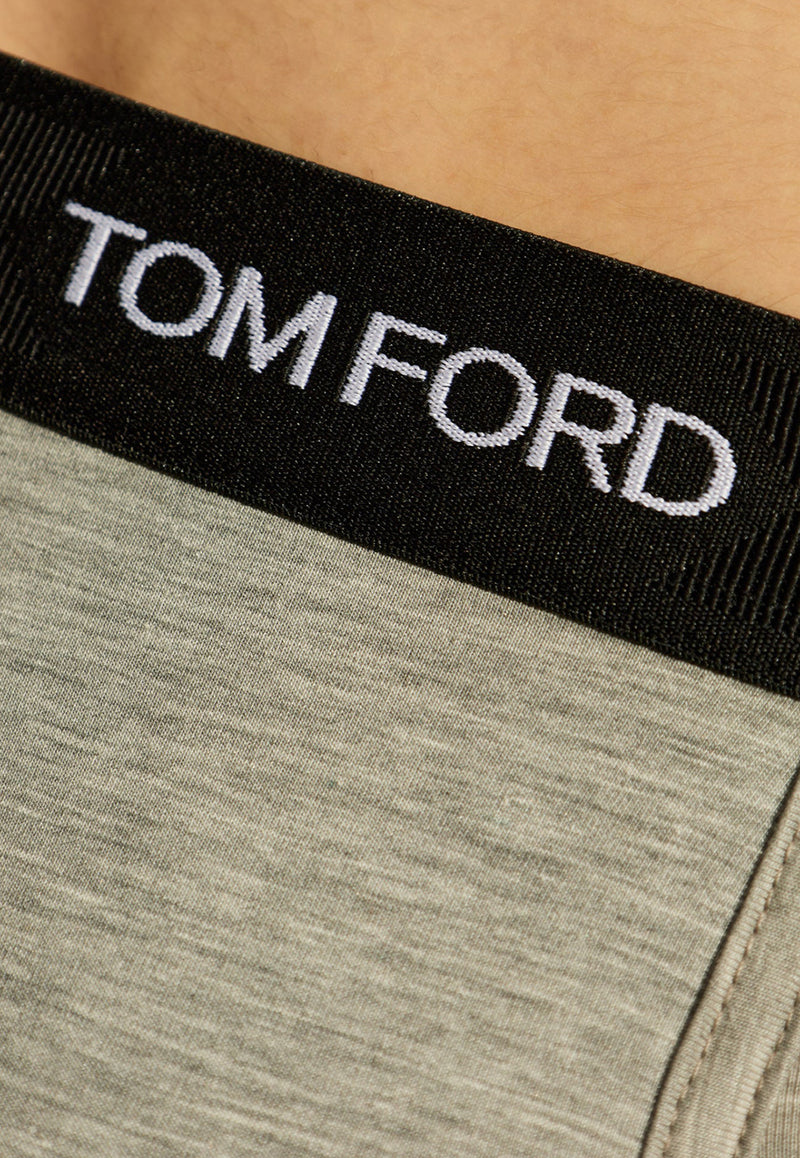 Tom Ford Logo Jacquard Boxer Briefs - Set of 2 Gray T4XC31410 0-020