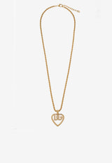 Dolce 
Gabbana DG Heart Pendant Necklace Gold WNQ6L4 W1111-ZOO00