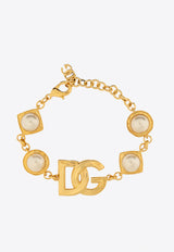 Dolce 
Gabbana DG Logo Bracelet with Pearls Gold WBQ6L2 W1111-ZOO00