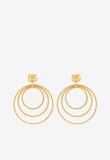 Dolce 
Gabbana DG Logo Charm Multi-Hoop Earrings Gold WEQ6M6 W1111-ZOO00