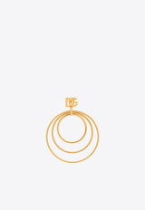 Dolce 
Gabbana DG Logo Charm Multi-Hoop Earrings Gold WEQ6M6 W1111-ZOO00