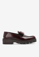 Salvatore Ferragamo Mirty Vara Bow Leather Loafers Bordeaux 01J060 MIRTY 777355-CORDOVAN