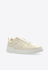 Salvatore Ferragamo Caro Nappa Leather Low-Top Sneakers Cream 029109 CARO MAN 774866-MASCARPONE