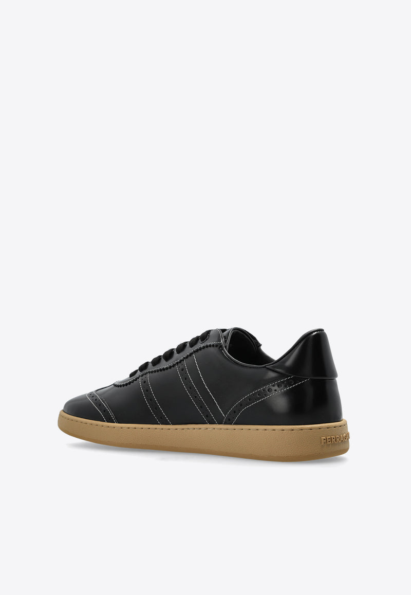 Salvatore Ferragamo Achille Hybrid Low-Top Sneakers Black 027998 ACHILLE BROG 774901-NERO