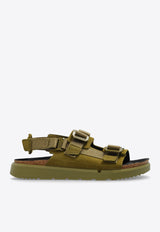 Birkenstock Shinjuku Double-Strap Leather Sandals Green 1026399 0-PINE GREEN