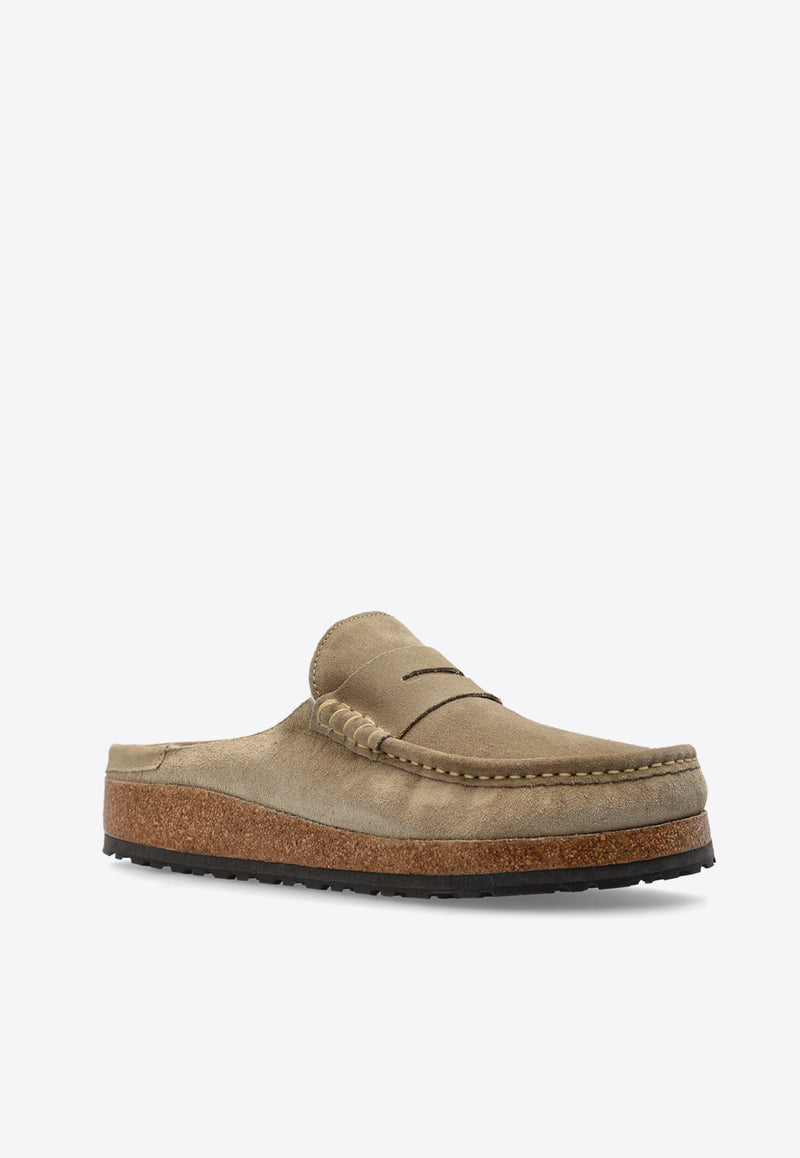 Birkenstock Naples Shearling Mules Taupe 1028084 0-TAUPE