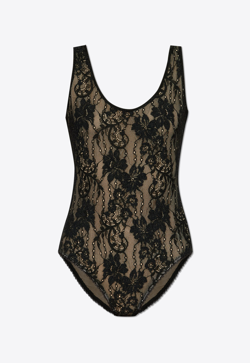 Zimmermann Floral Lace Bodysuit Black 1190TR25R 0-BLK