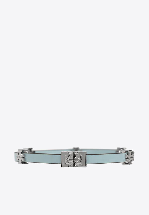 Tory Burch Eleanor Bio Logo Plaque Bracelet Light Blue 160150 0-401