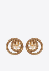 Tory Burch Miller Paved Stud Earrings Gold 157231 0-701