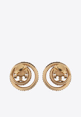 Tory Burch Miller Paved Stud Earrings Gold 157231 0-701